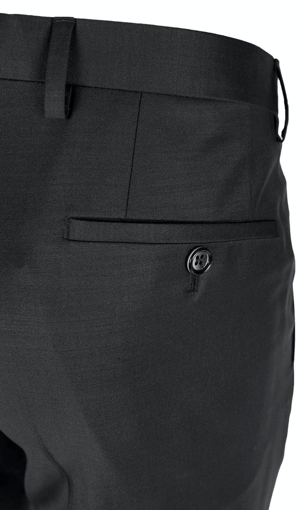 Roy Robson Slim Fit Stretch Suit Trousers - Black