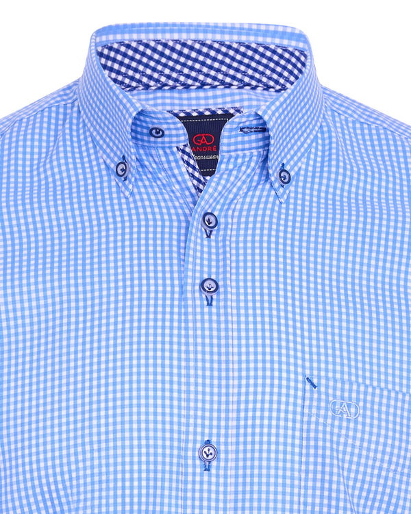 Andre Foyle Short Sleeve Casual Shirt - Blue