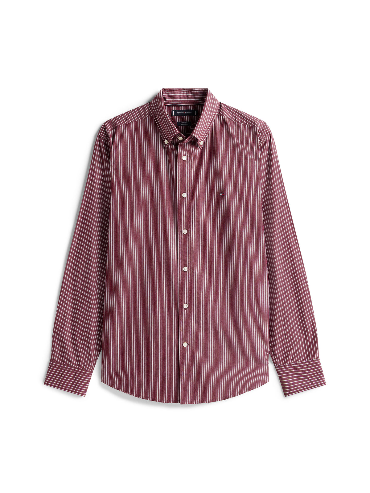 Tommy Hilfiger Core Hairline Poplin Shirt - Red
