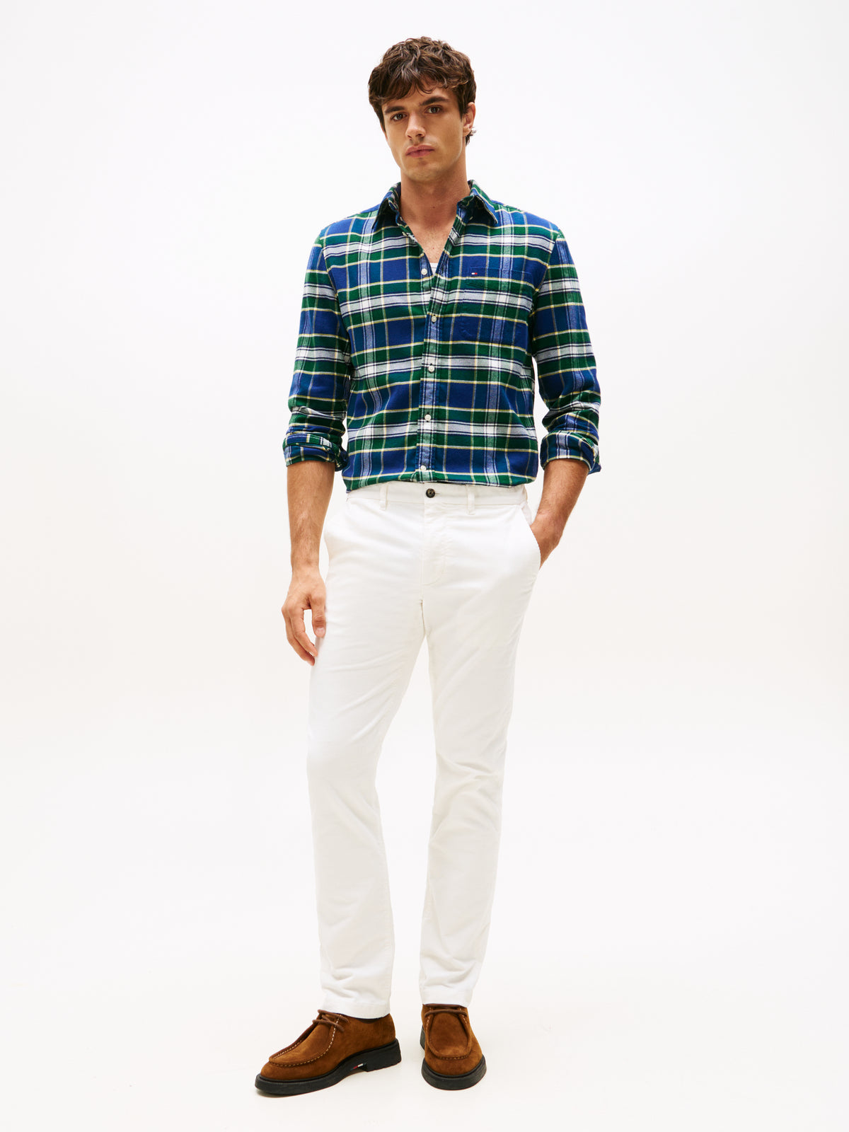 Tommy Hilfiger Hero Flannel Tartan Shirt - Green