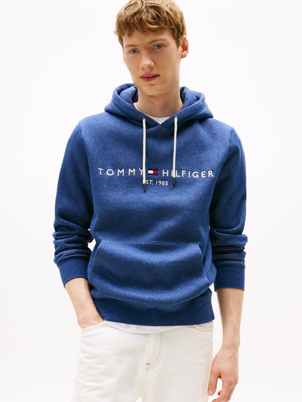 Tommy Hilfiger Logo Hoody - Blue