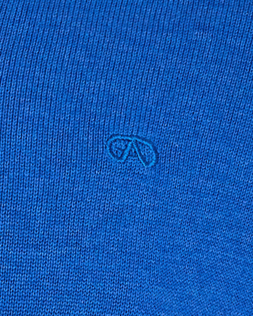 Andre Tory Zip Neck Knit - Cobalt