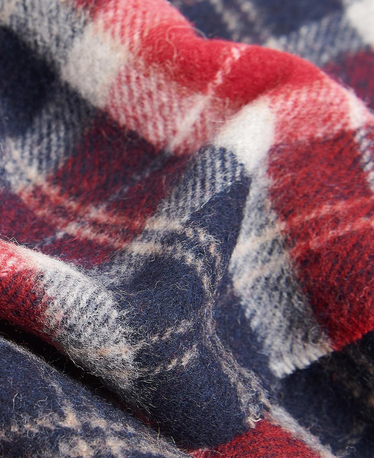 Barbour Tartan Lambswool Scarf - Red