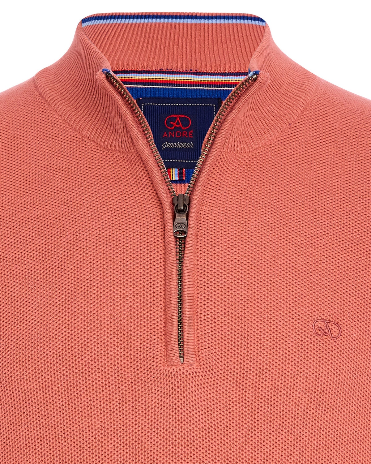 Andre Venice Zip Neck Knit - Mango