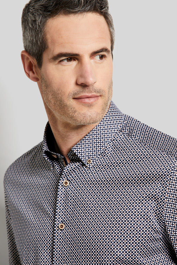 Bugatti Check Casual Shirt - Navy