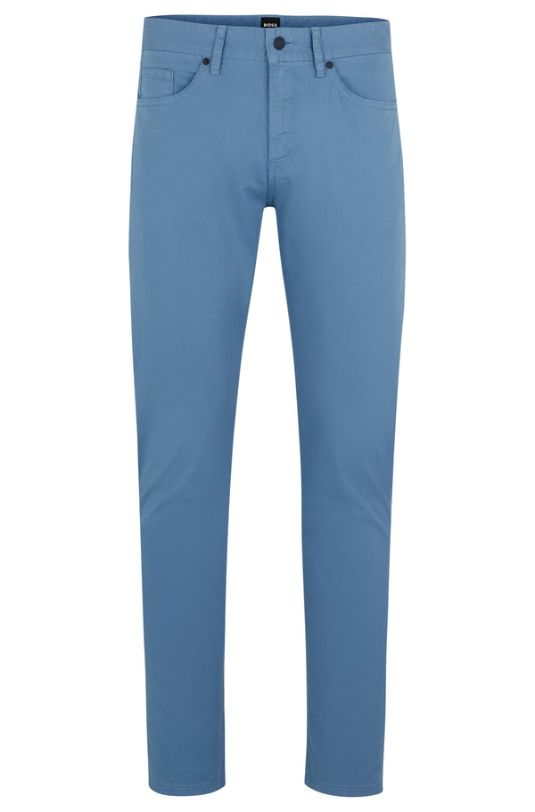 Boss Lightweight Satin Stretch Denim Slim-fit Jeans - Blue
