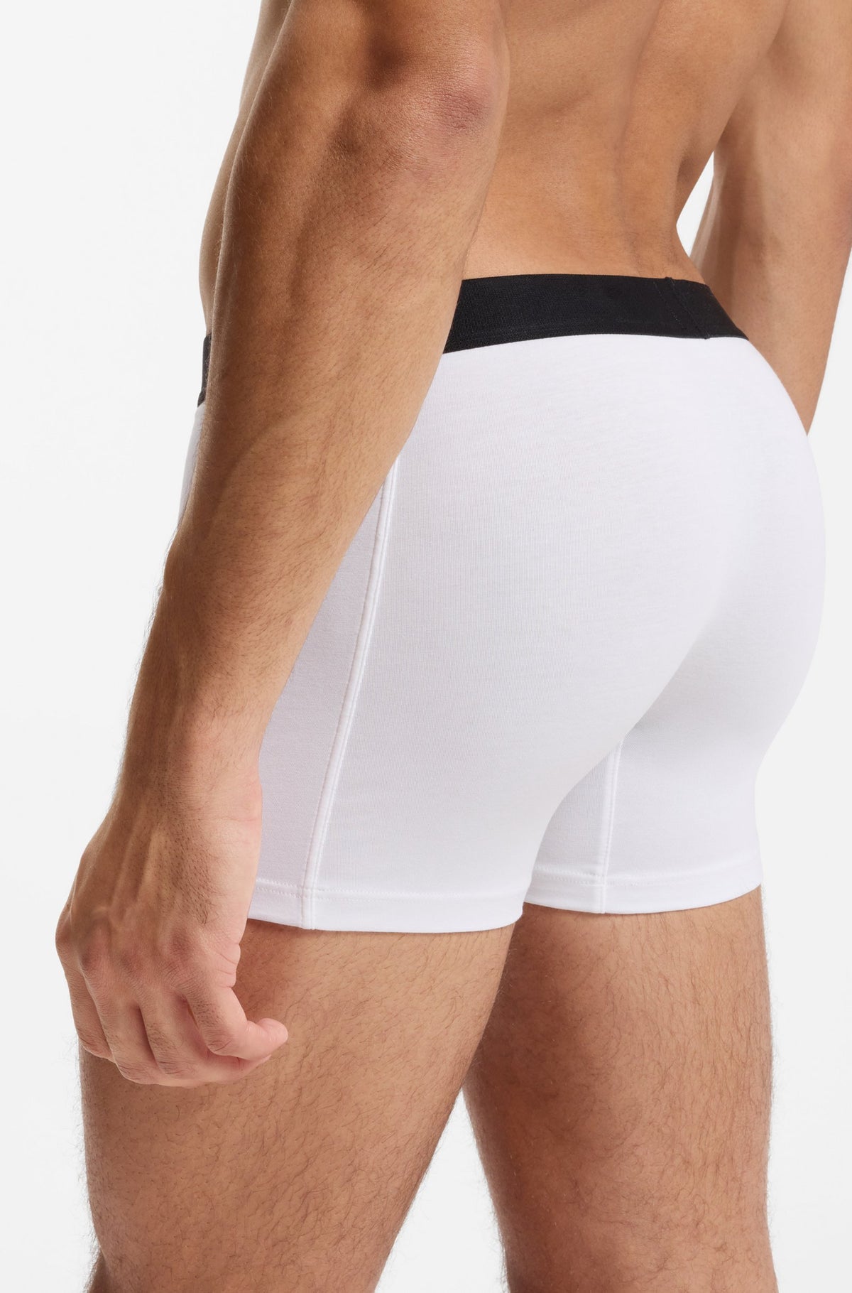 Boss Three-pack of boxer briefs in stretch cotton - White