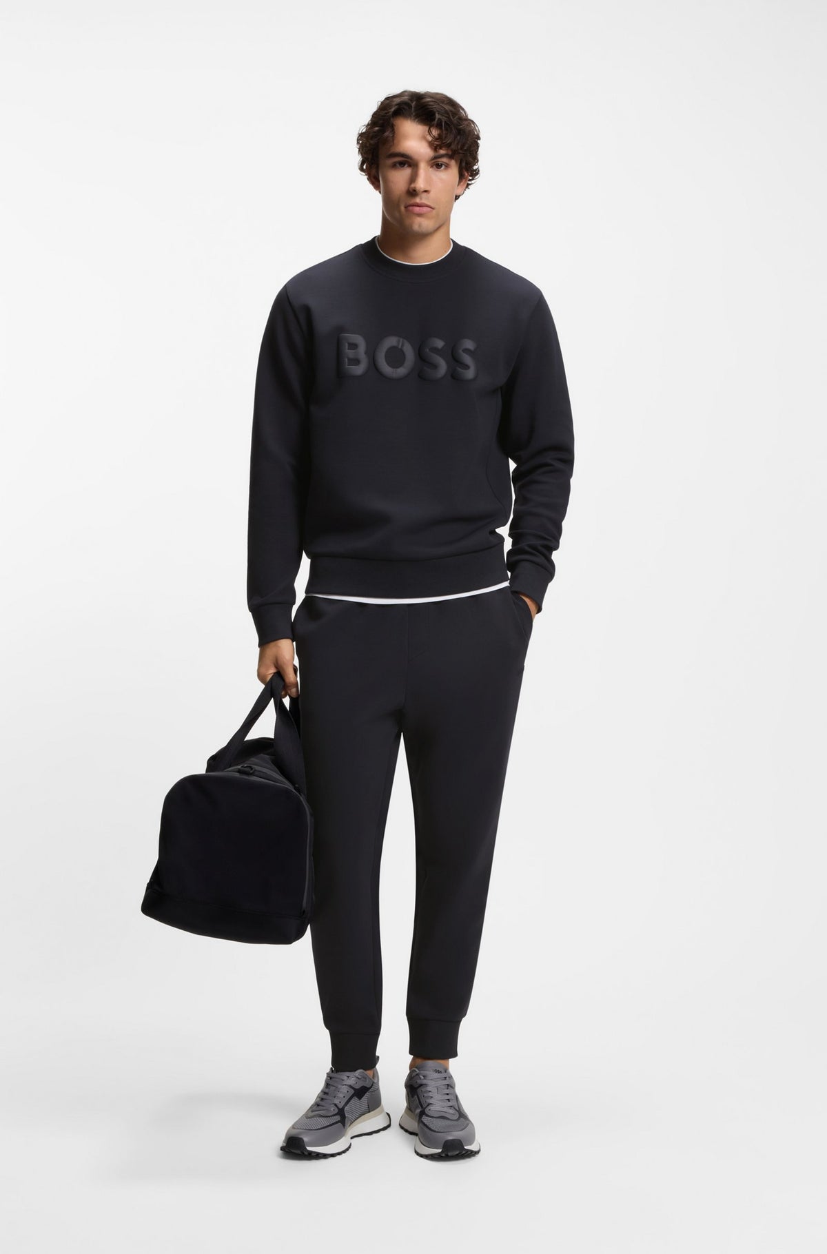 Boss Green Salbo Crew Sweat Logo - Blue