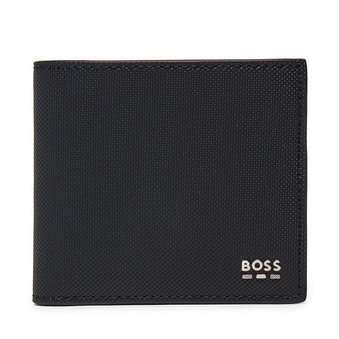 Boss 'Jinko' Bi-fold Wallet with Logo Lettering - Black