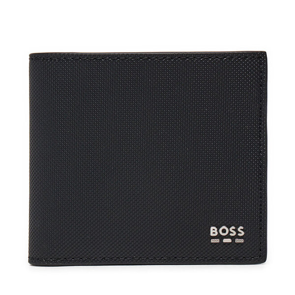 Boss 'Jinko' Bi-fold Wallet with Logo Lettering - Black