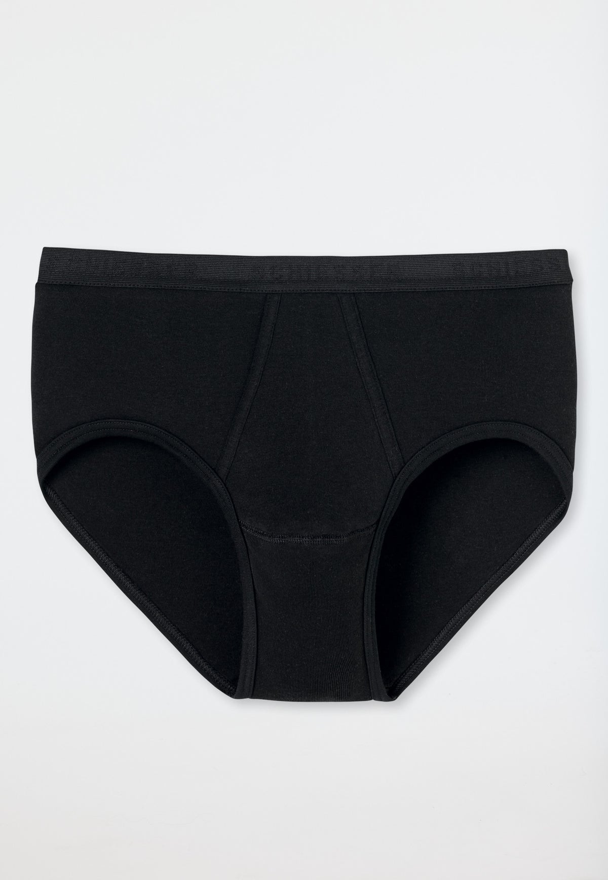 Schiesser Sport briefs with fly, fine rib - Original Classics - Black