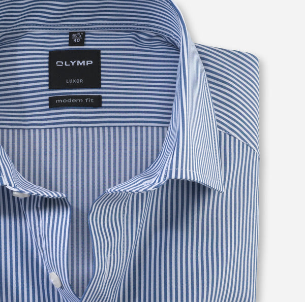 Olymp Modern Fit Blue Stripe Formal Shirt