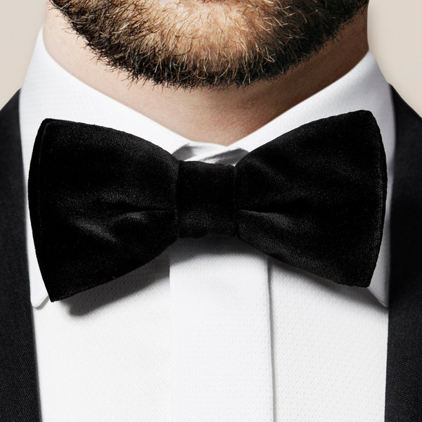 Eton Ready Tied Velvet Bow Tie –  Black