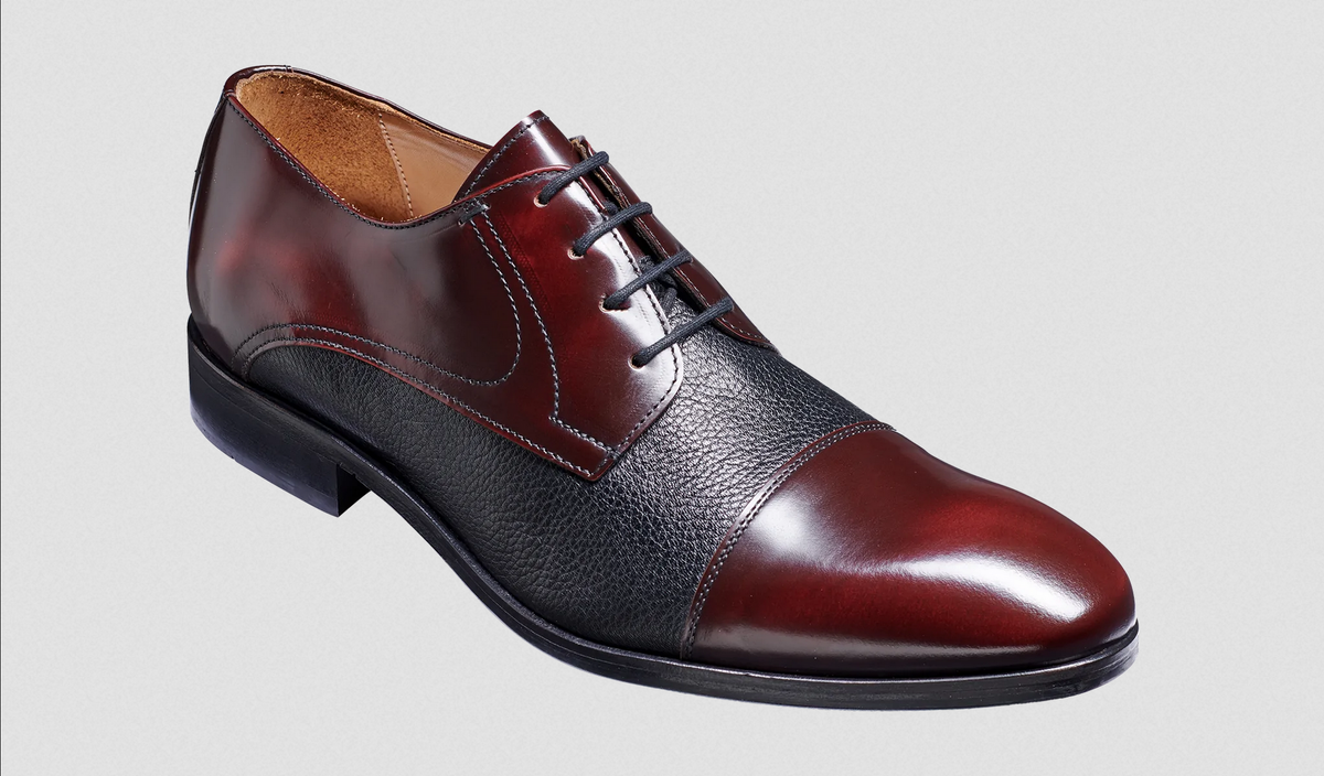 Barker Southwold - Burgundy Hi Shine / Black Deerskin