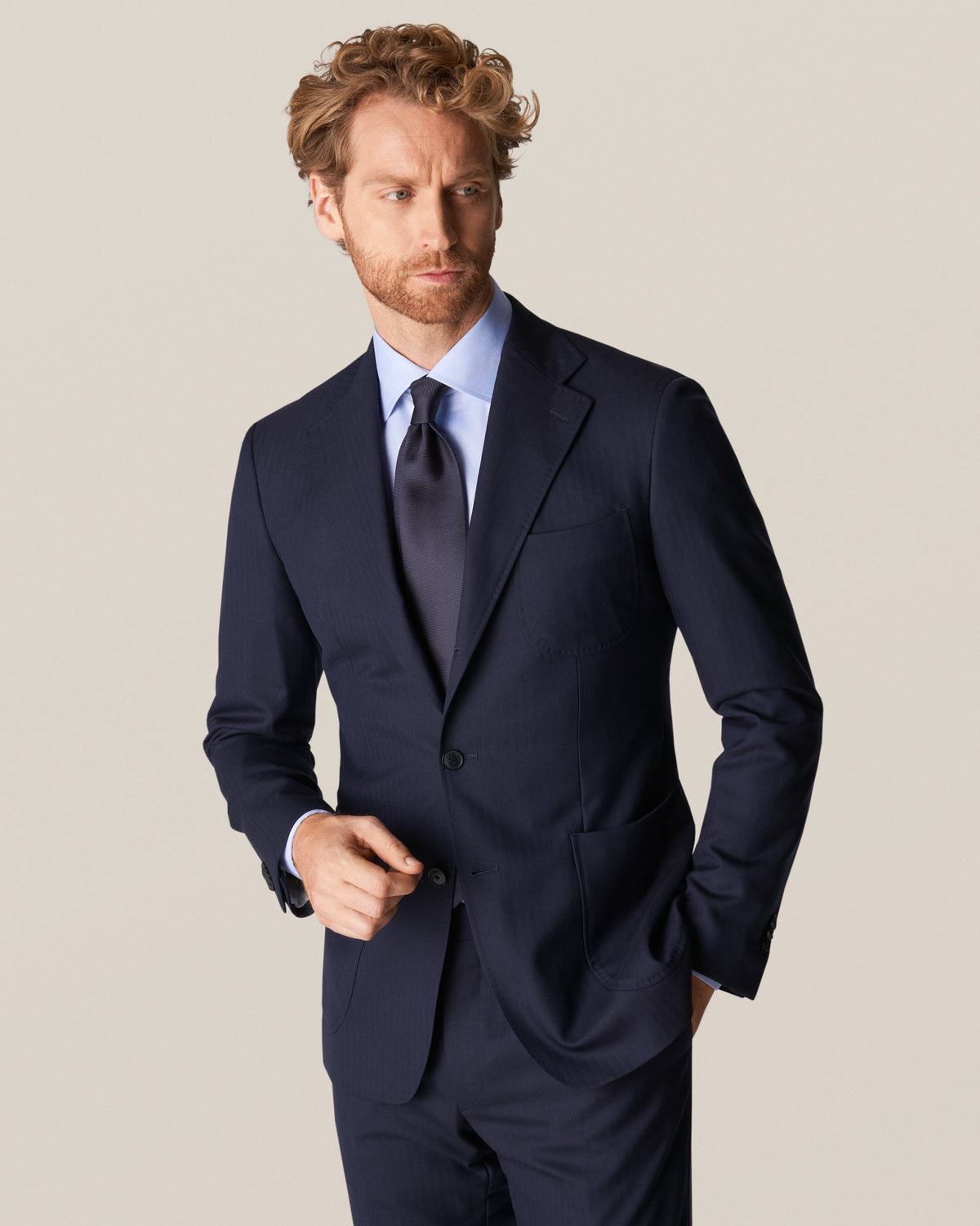 Eton Slim Fit Signature Slim Fit Twill Shirt - Blue