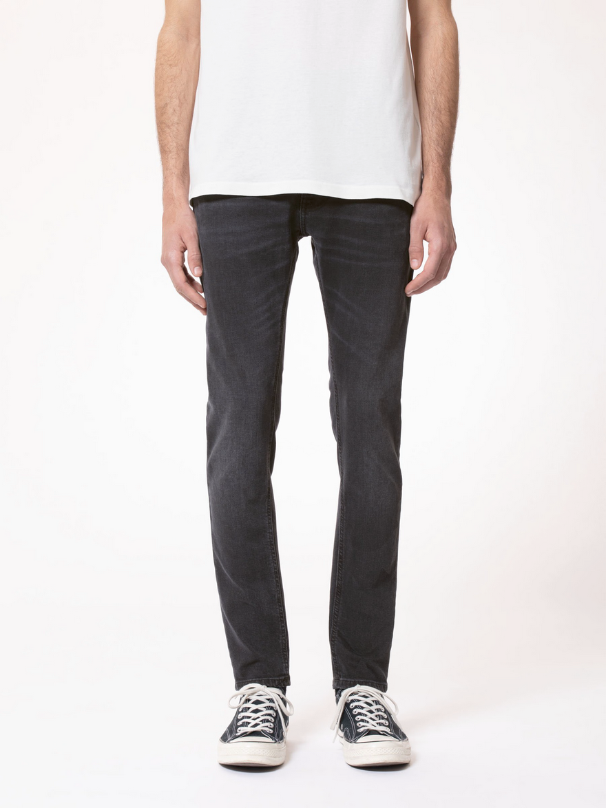 Nudie Jeans Tight Terry - Tight Fit Organic Jeans - Soft Black